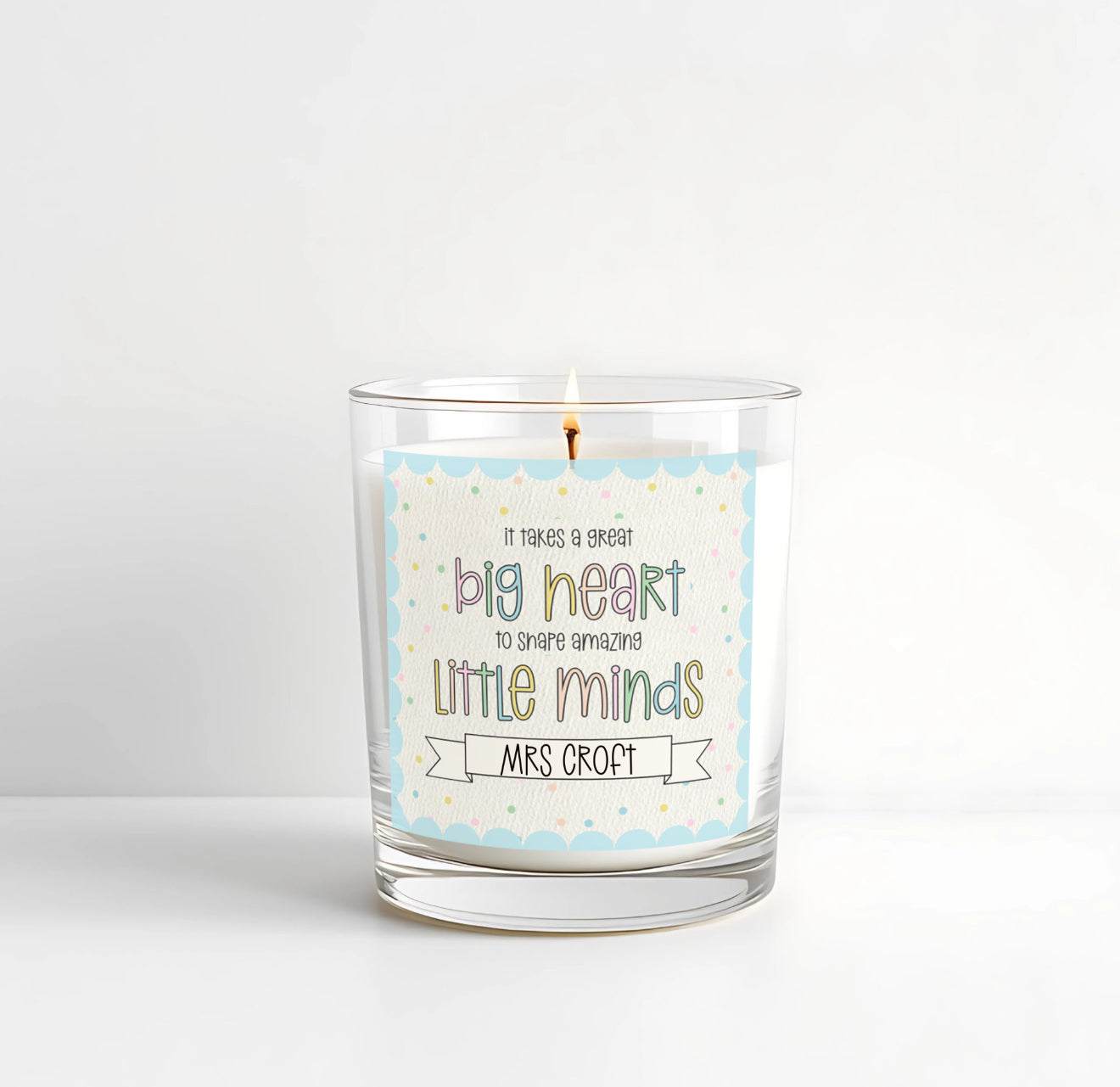 Thank You Teacher Personalised Candle