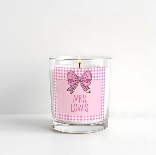 Thank You Teacher Personalised Candle