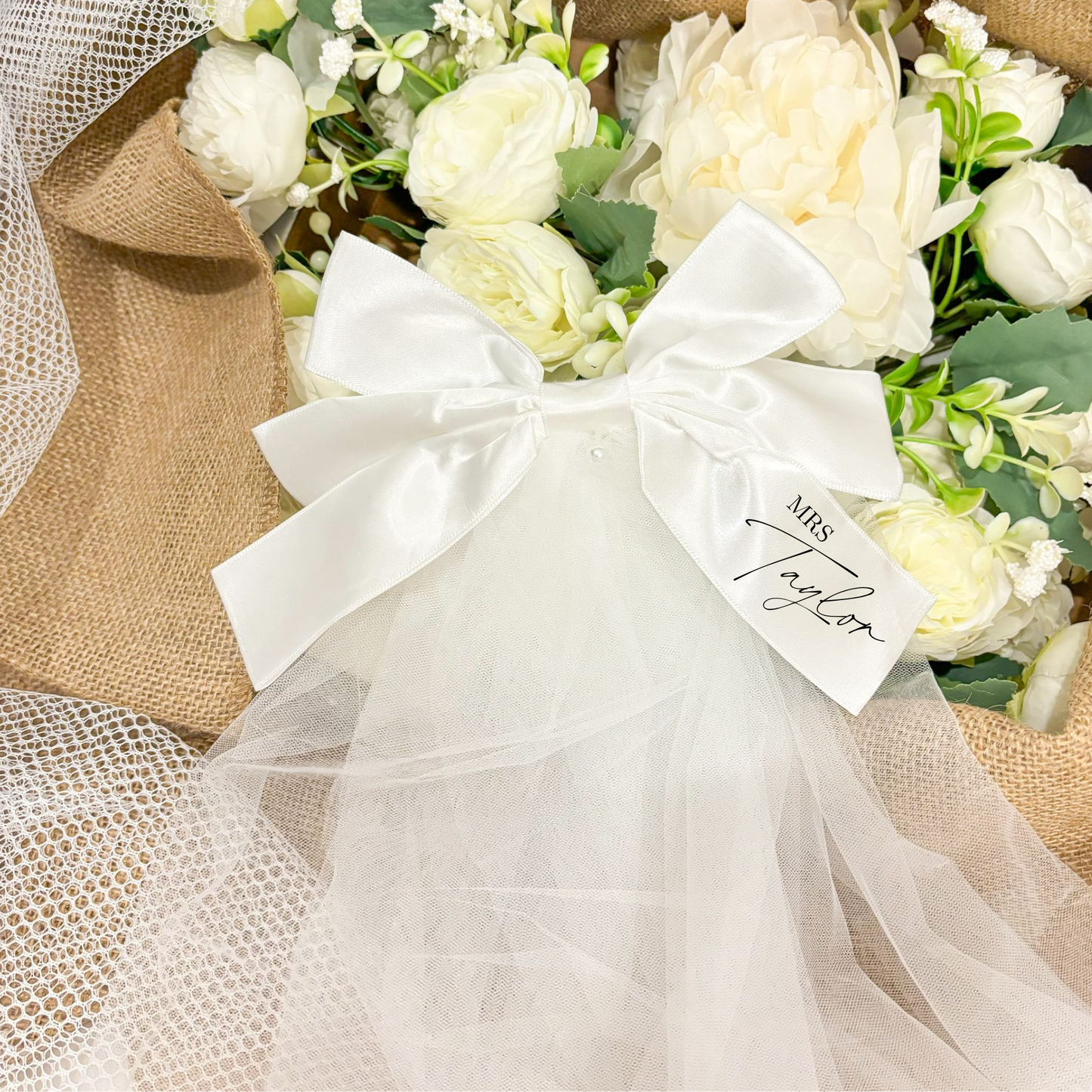 Personalised Bow Veil