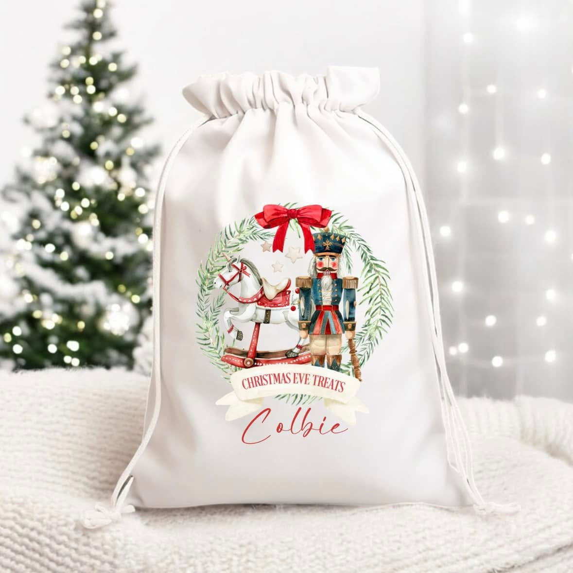 Christmas Eve Drawstring Bag