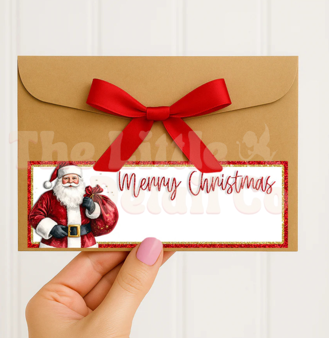 Personalised Santa Envelope with Ribbon