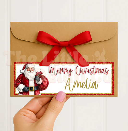 Personalised Santa Envelope with Ribbon