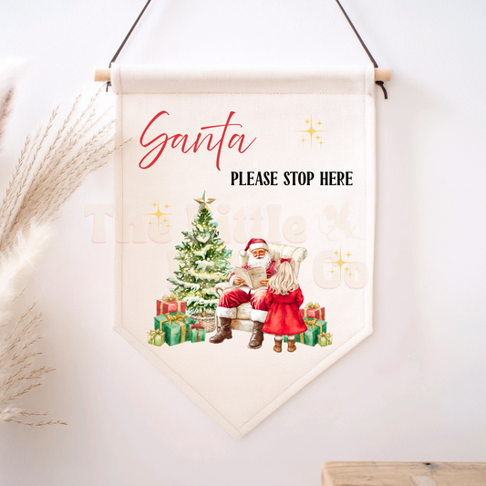 Santa Stop Here/ Elf Surveillance Flag