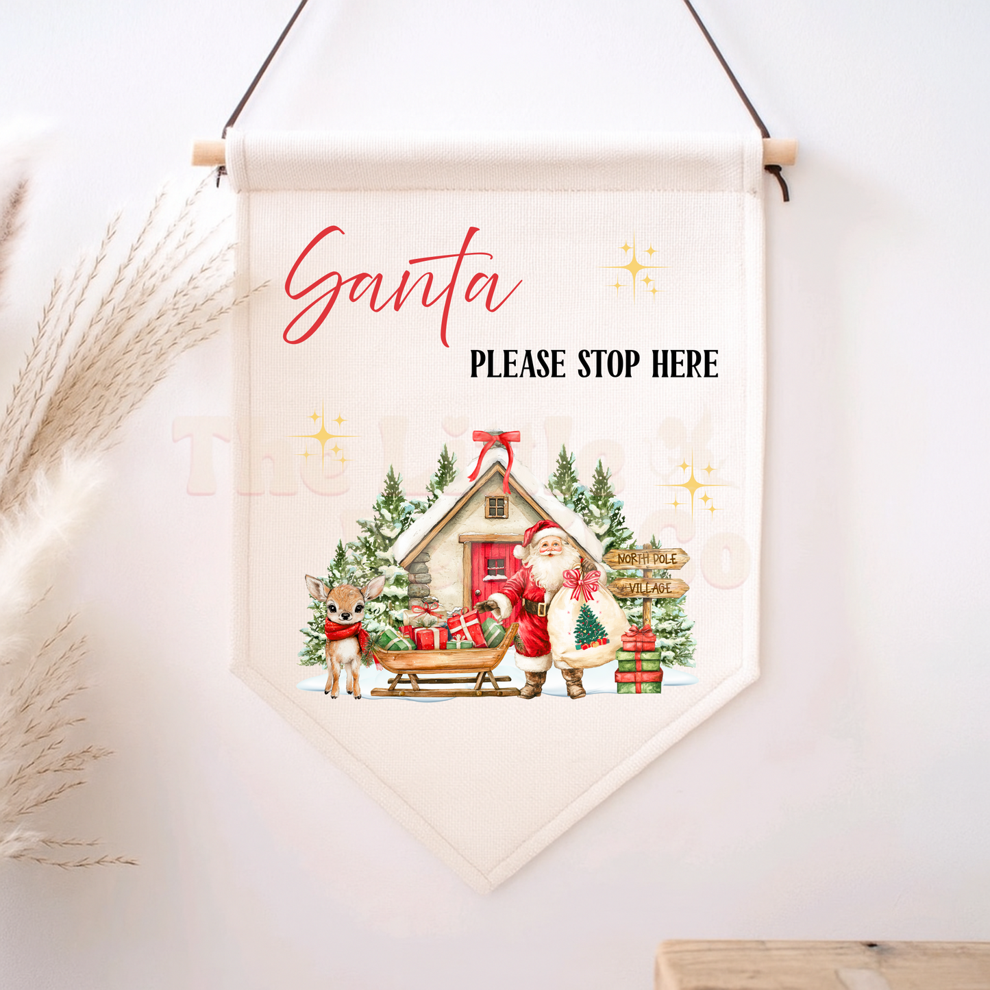 Santa Stop Here/ Elf Surveillance Flag