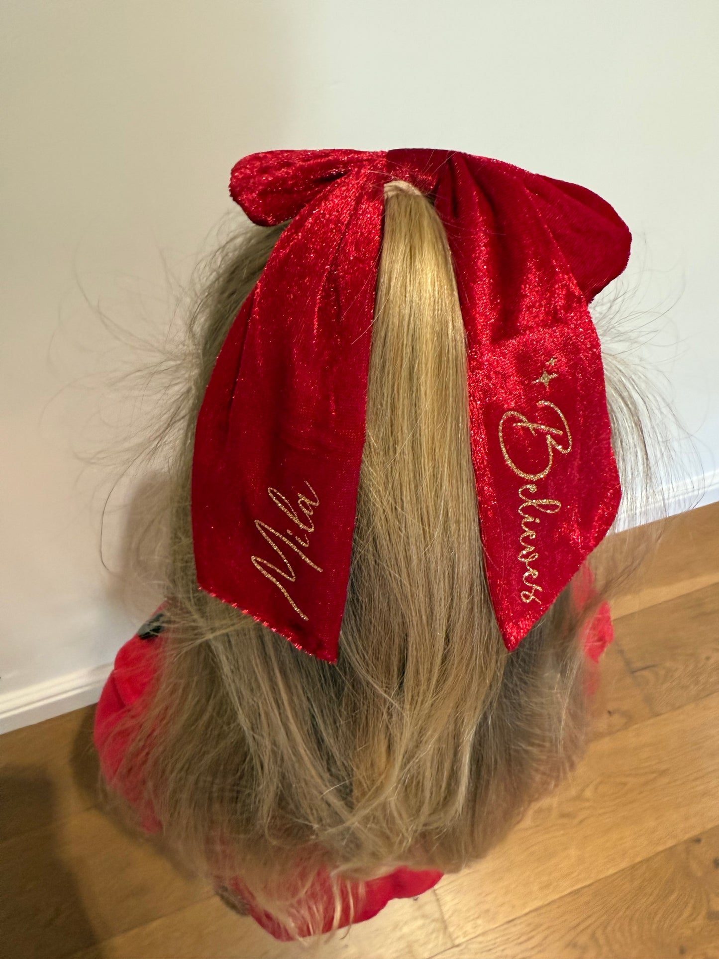Large Red Velvet Bow