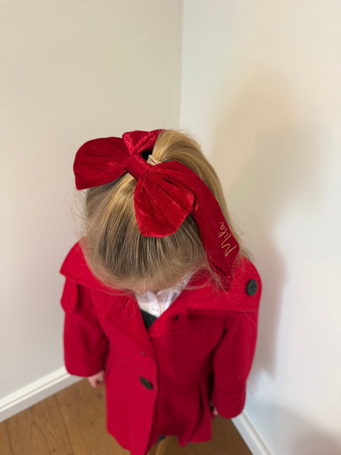 Large Red Velvet Bow