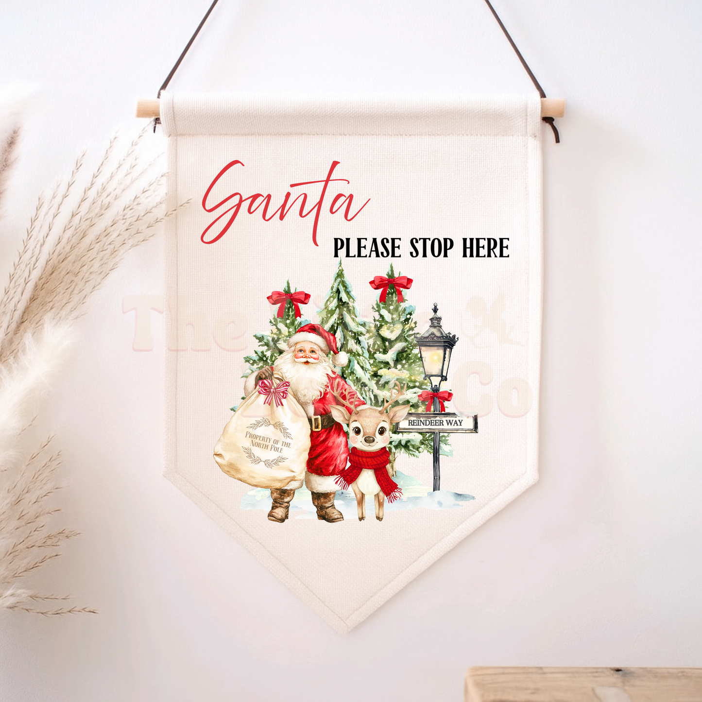 Santa Stop Here/ Elf Surveillance Flag