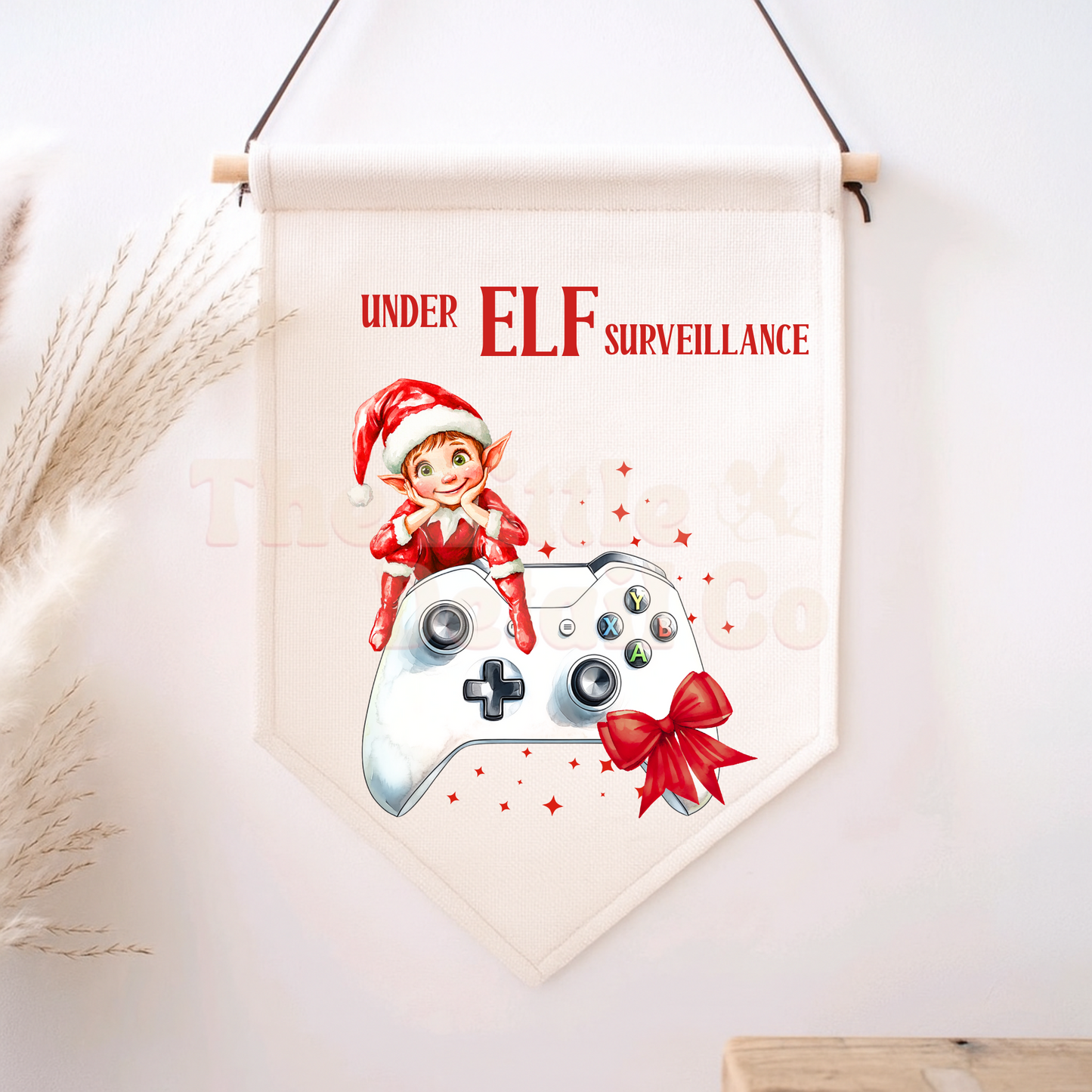 Santa Stop Here/ Elf Surveillance Flag