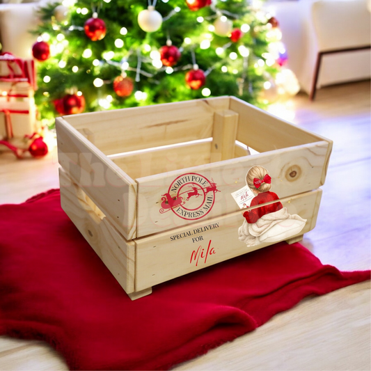 Personalised Wooden Christmas Crate